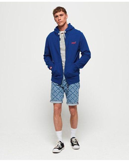 Superdry Blue Label Lite Zip Hoodie Electric for men