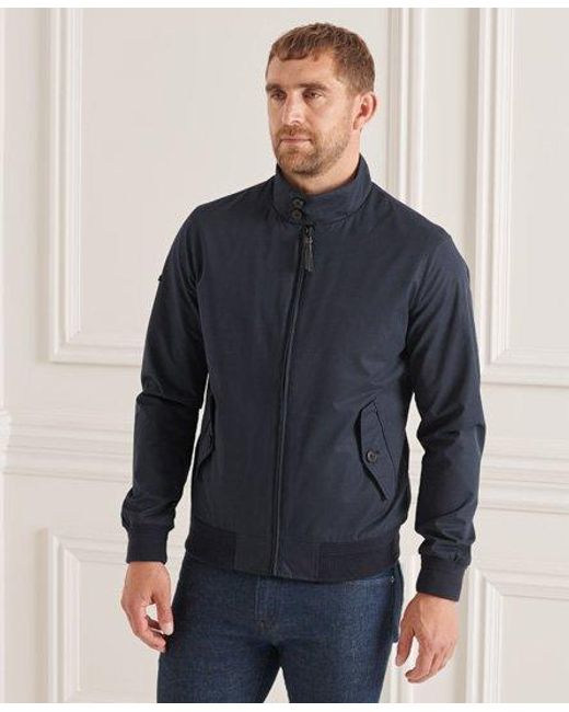 Superdry Blue Studios Wool Lined Harrington Jacket Eclipse for men