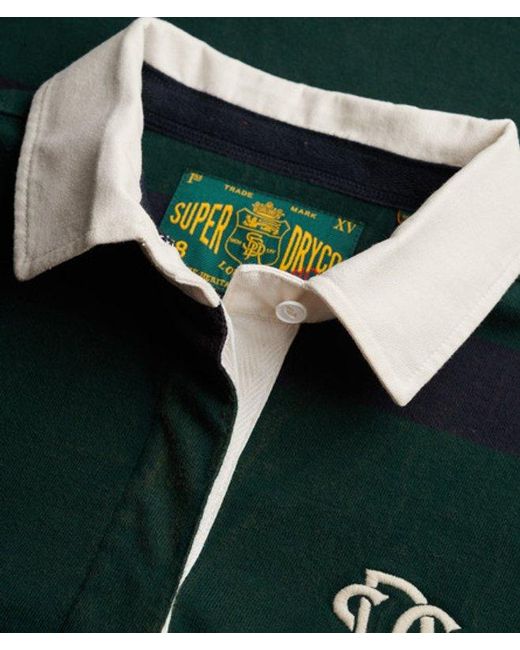 Superdry Green & Co Heritage Stripe Rugby Top