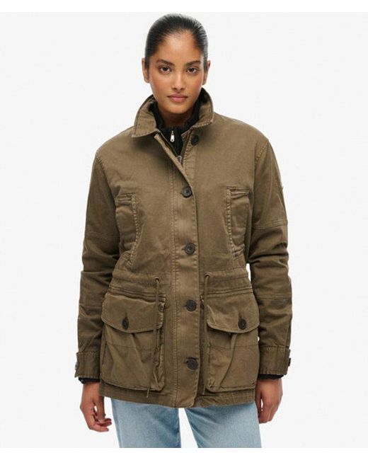 Superdry Green Dropped Waist Jacket