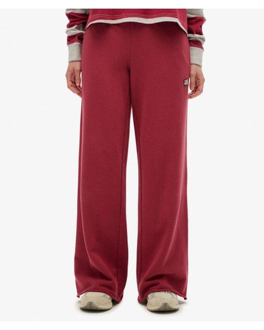 Superdry Athletic Essentials Rechte joggingbroek in het Red
