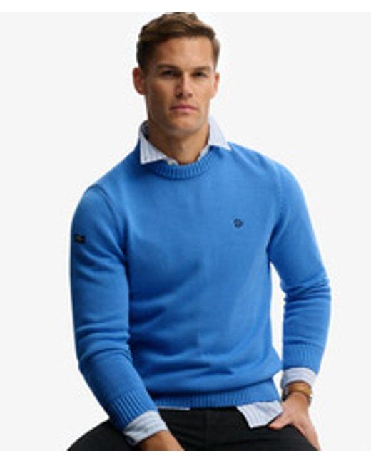 Superdry Blue Preppy Cotton Jumper X None for men