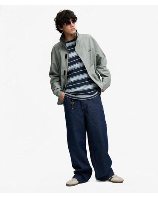 Superdry Gray Bench X & Co Bench High Neck Ripstop Jacket for men