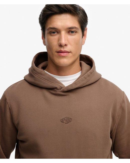 Superdry Brown Micro Logo Hood for men