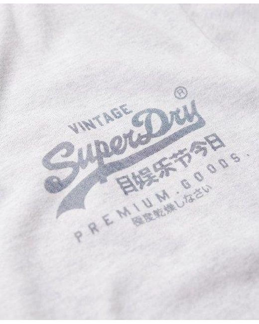 Pour des s t-shirt vintage logo heritage chest Superdry pour homme en coloris White