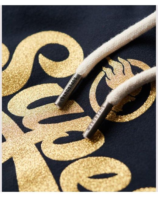 Superdry Blue & Co Scripted College Graphic Hoodie