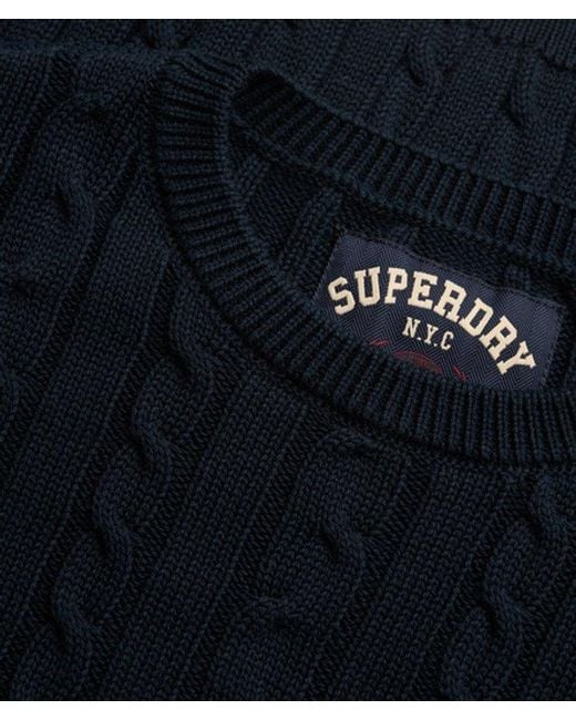 Superdry Blue & Co Essentials Cable Knit Jumper