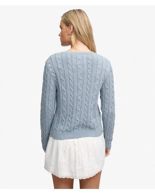 Superdry Blue & Co Essentials Cable Knit Jumper