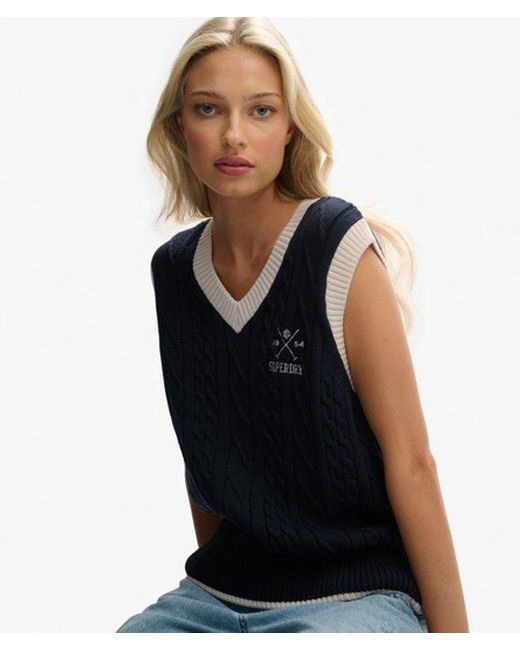 Superdry Black & Co Heritage Knitted Tank