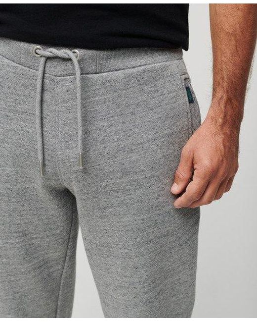 Superdry Gray Essential Logo joggers for men