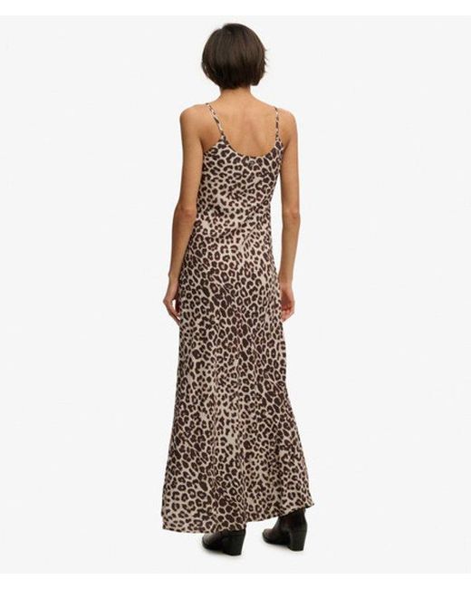 Superdry Natural & Co Printed Maxi Slip Dress