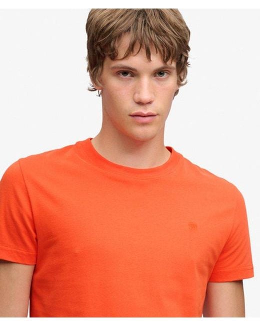 Superdry Orange & Co Logo Embroidered T-shirt for men