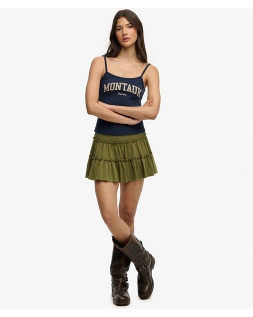 Superdry Blue & Co Athletic Essentials Graphic Print Cami Top