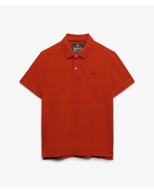 Superdry Red & Co Classic Pique Polo Shirt for men