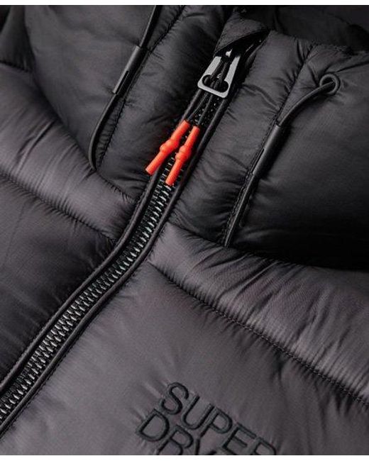 Superdry Gray Colour Block Sport Puffer Jacket for men