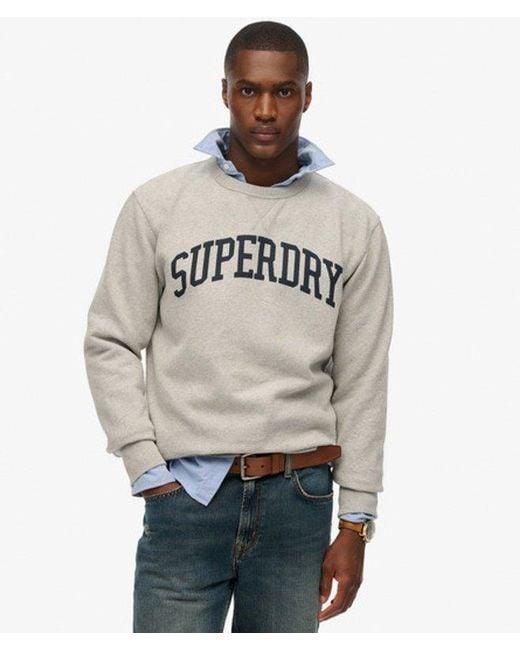 Superdry Men's Gray Athletic Essentials Crew Sweatshirt