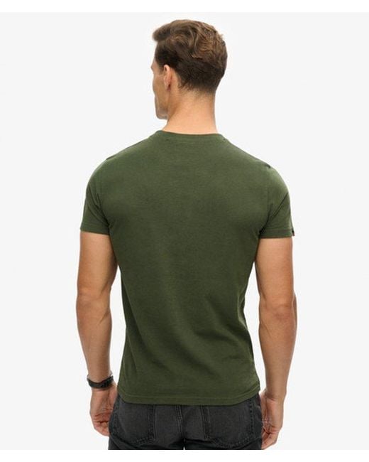 Superdry Green & Co Essential Logo Embroidered T-shirt for men