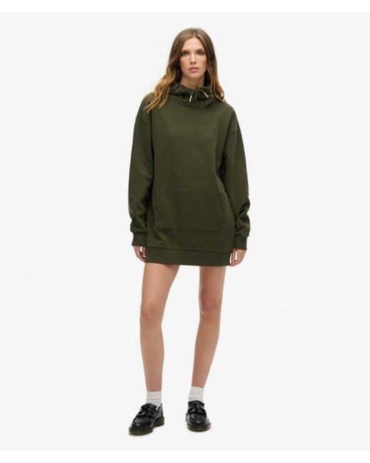 Robe à capuche avec strass effet tatouage Superdry en coloris Green