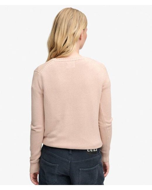 Superdry Natural & Co Washed V Neck Jumper