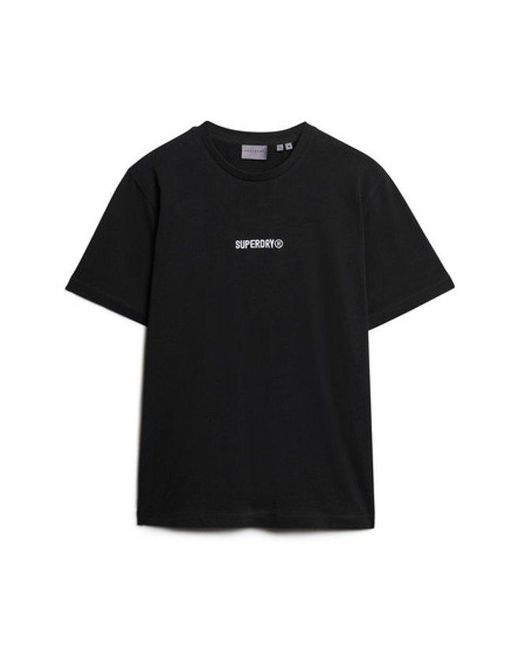 Superdry Black & Co Micro Logo Graphic Loose T-shirt for men