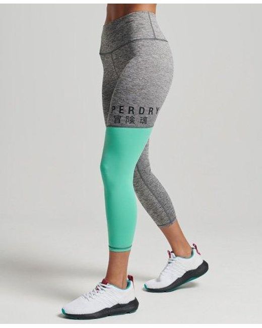 Superdry Training Graphic 7/8 Leggings in Grey (Gray) | Lyst