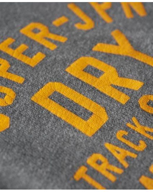 Superdry White Track & Field Zip Hoodie Dark Marl