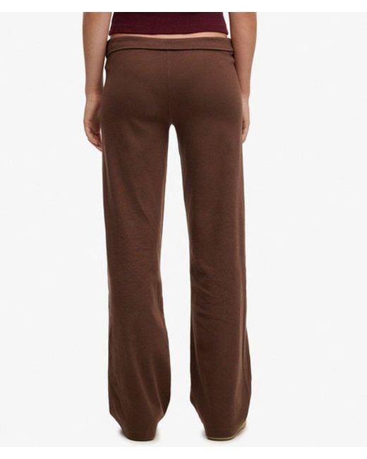 Superdry Red & Co Athletic Essentials Fold Over joggers