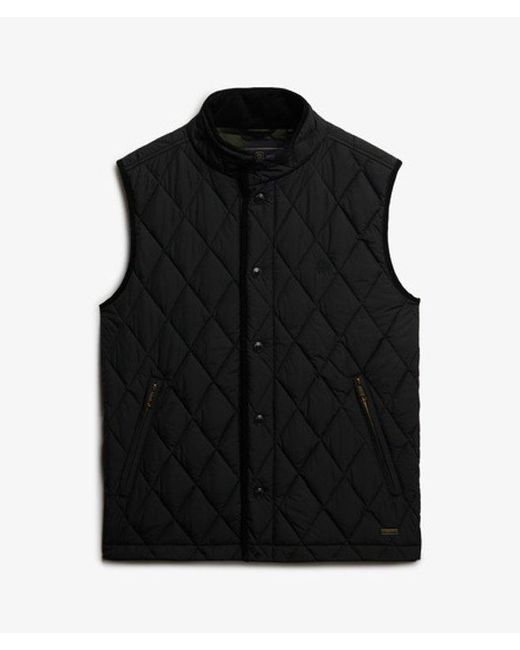 Superdry Black & Co Quilted Estate Gilet for men