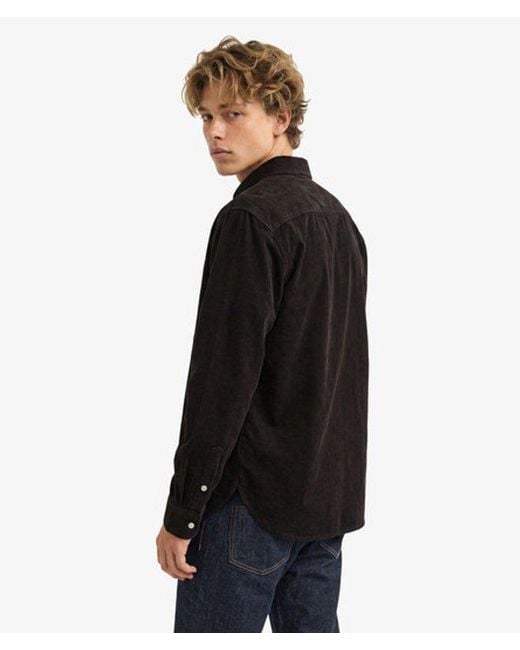 Superdry Black & Co Classic Needle Cord Shirt for men