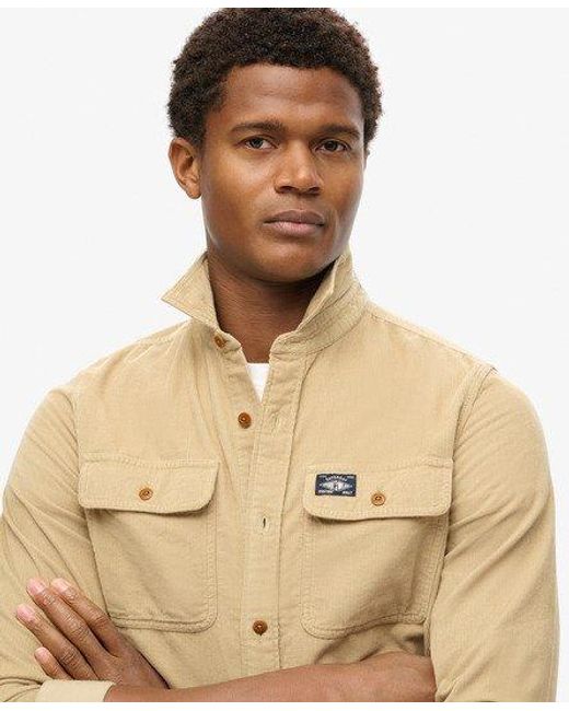 Superdry Natural Trailsman Relaxed Fit Corduroy Shirt for men