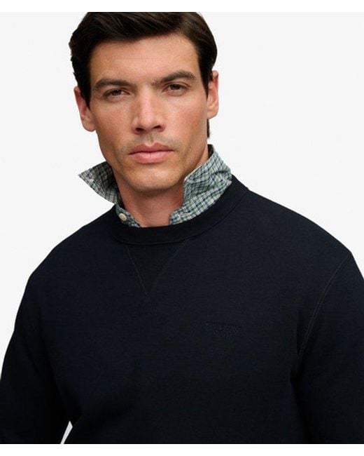 Superdry Blue & Co Essential Stacked Logo Crew Sweatshirt for men