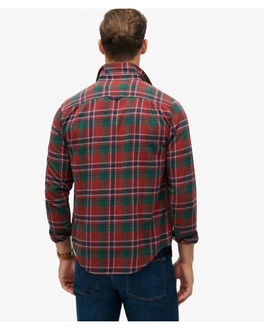 Superdry Red & Co Long Sleeve Cotton Lumberjack Shirt for men
