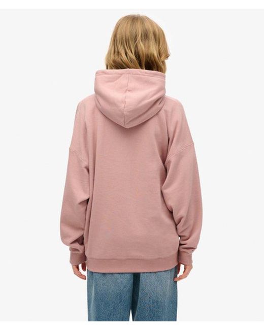 Superdry Red & Co Venue Metallic Relaxed Hoodie