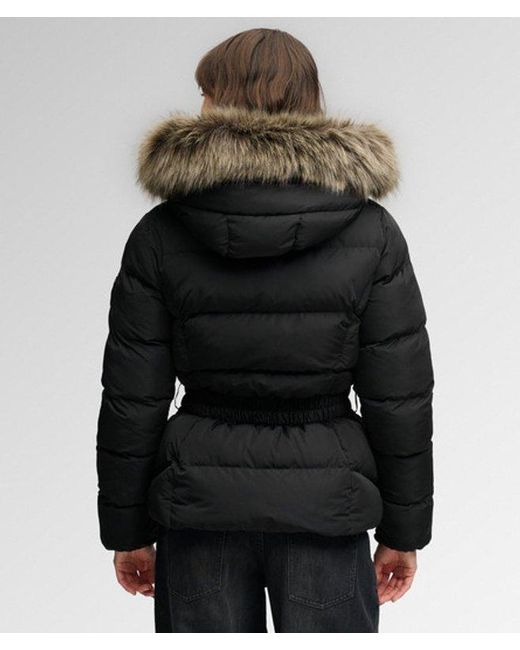 Superdry Black & Co Fuji Belted Puffer Jacket