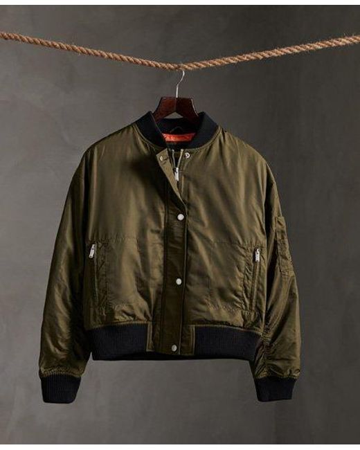superdry quilted utility bomber jacket