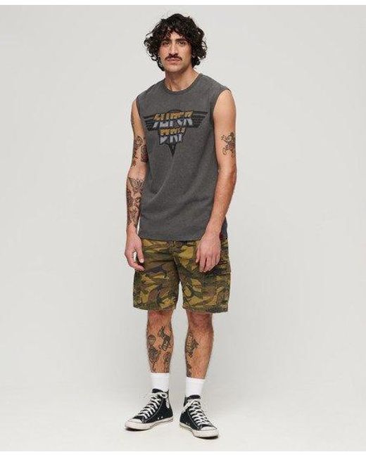 Superdry Gray Rock Graphic Band Tank Top for men