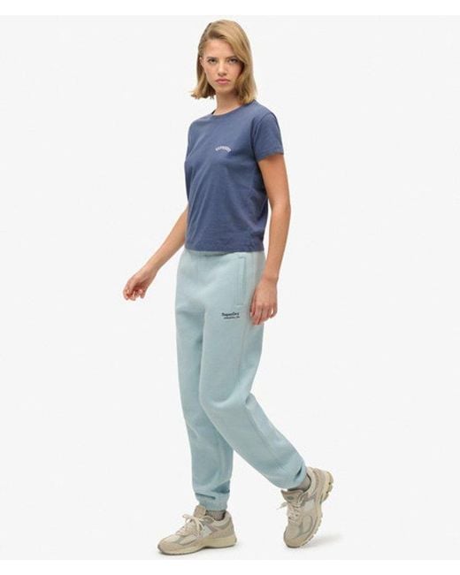 Superdry Blue & Co Essential Logo Cuffed joggers