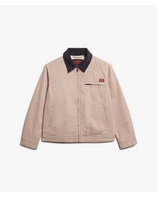 Superdry Natural & Co Cord Collar Barn Jacket