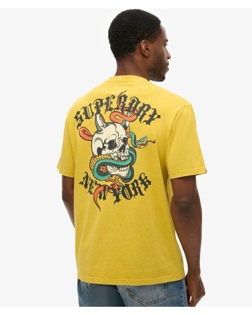 Superdry Metallic & Co Neo Trad Tattoo Loose T-shirt for men