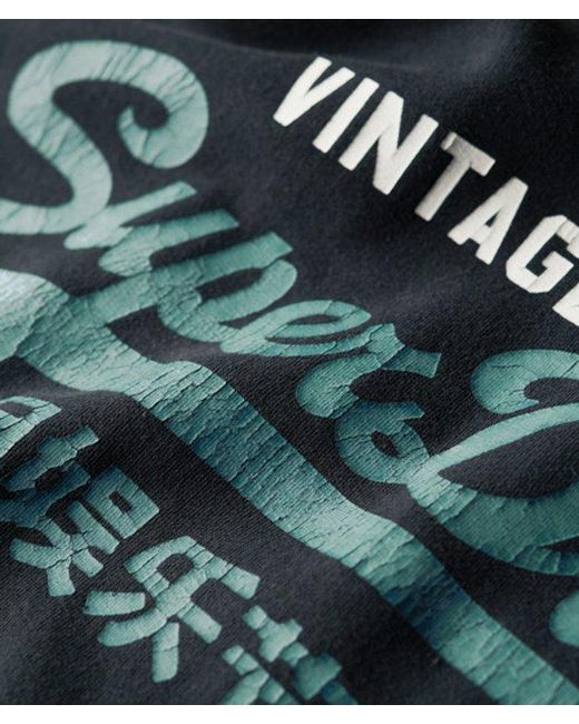 Superdry Gray & Co Graphic Print Duo Vintage Logo Hoodie for men