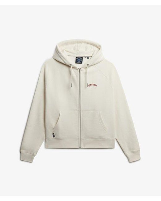 Superdry Natural & Co Essential Logo Raglan Zip Hoodie