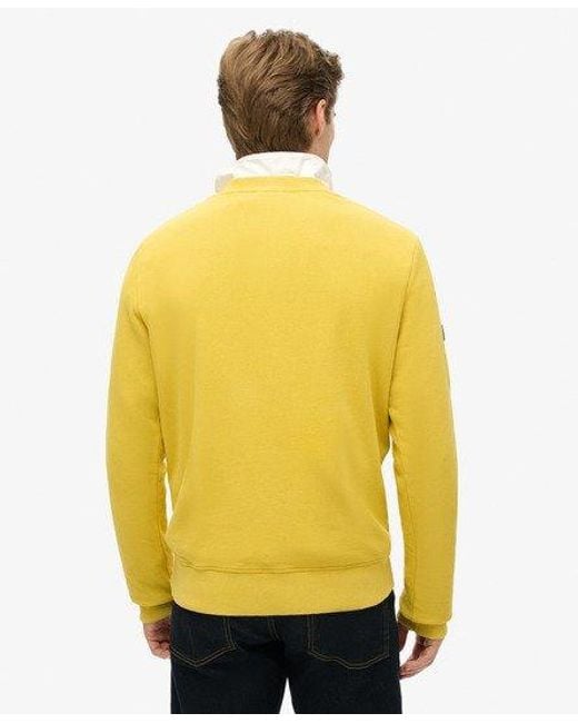 Superdry Yellow Workwear Applique Sweatshirt for men