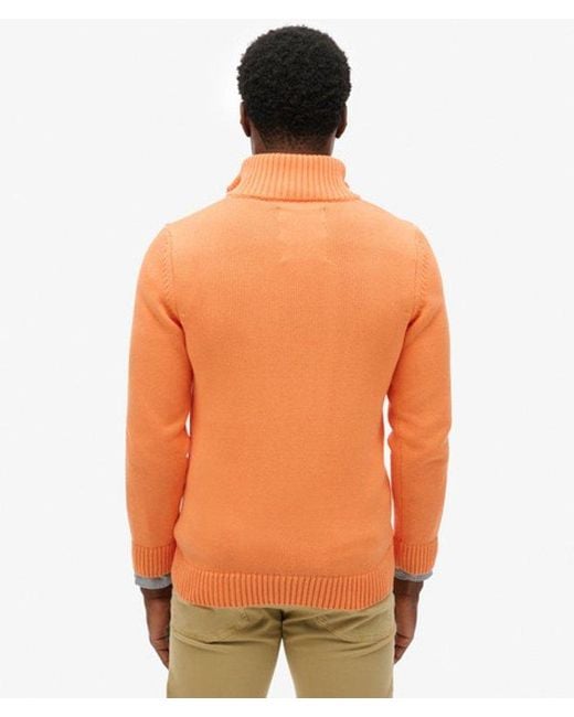 Superdry Orange & Co Cotton Half Zip Knit Jumper for men