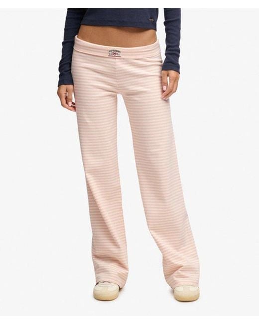 Superdry Blue & Co Athletic Essentials Stripe Jersey Trousers