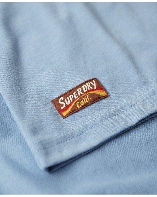 T-shirt décontracté à motif ton sur ton Superdry en coloris Blue