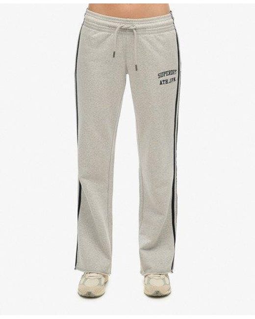 Superdry Blue Athletic Essentials Stripe Flare Joggers