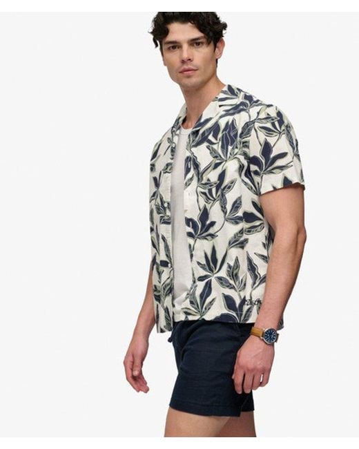Superdry Blue & Co Cabana Poolside Short Sleeve Shirt for men
