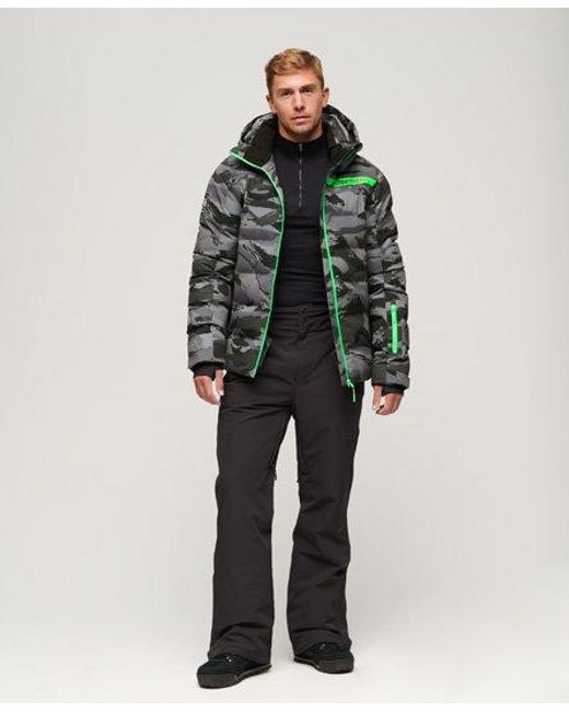 Superdry Green Sport Ski Radar Pro Puffer Jacket for men