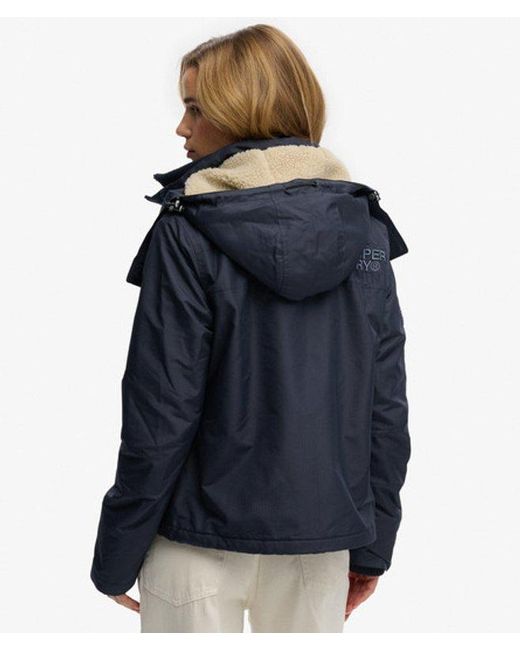 Superdry Blue Hooded Artic Windcheater Jacket