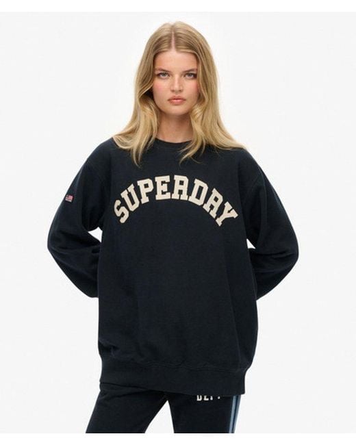 Superdry Blue & Co Athletic Essentials Slouchy Sweatshirt